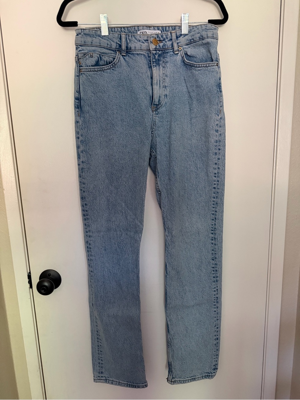 Zara Women's Light Blue Straight Leg Jeans